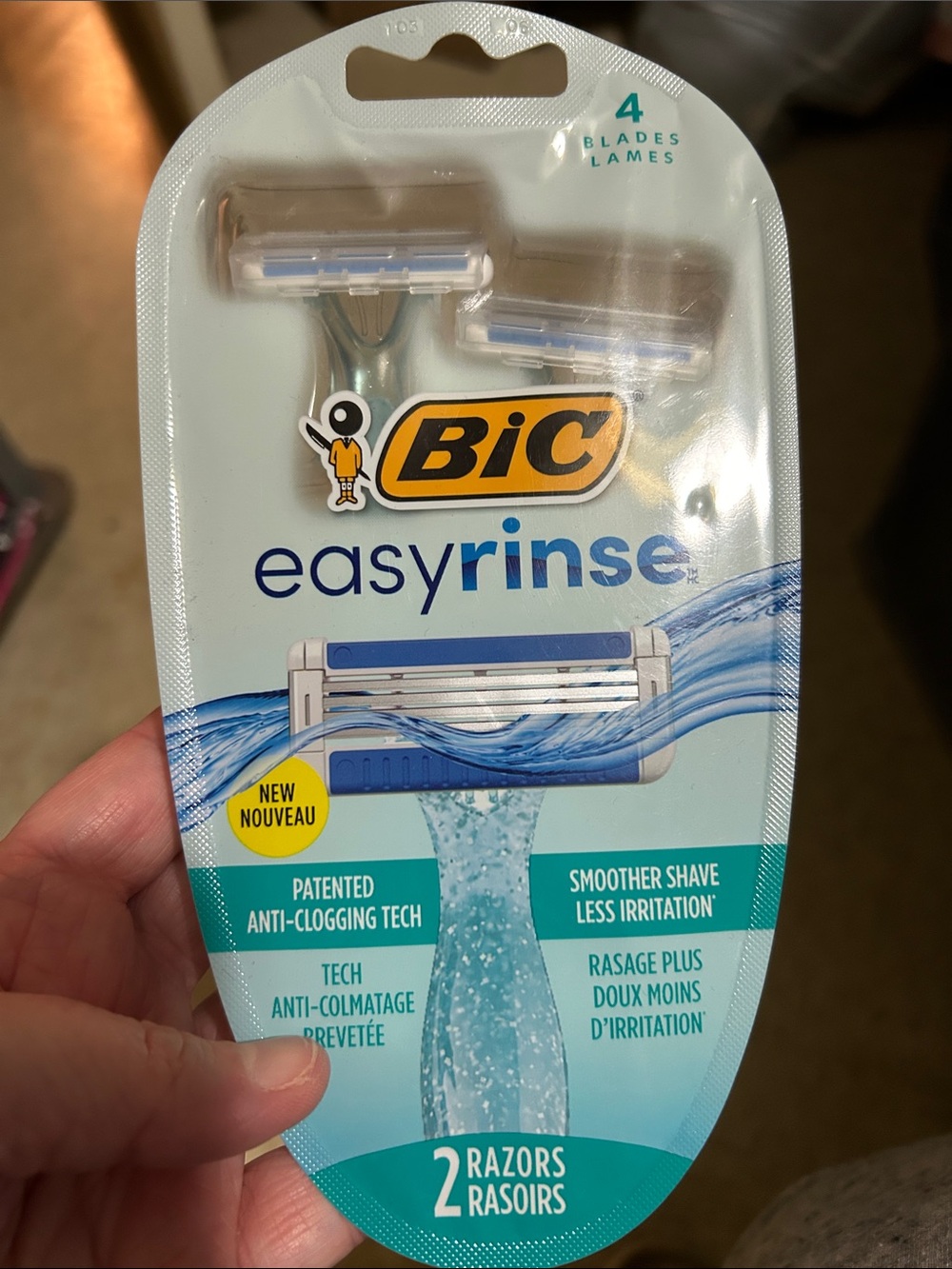 BIC EasyRinse Women's 2-Pack Razor - White and Blue